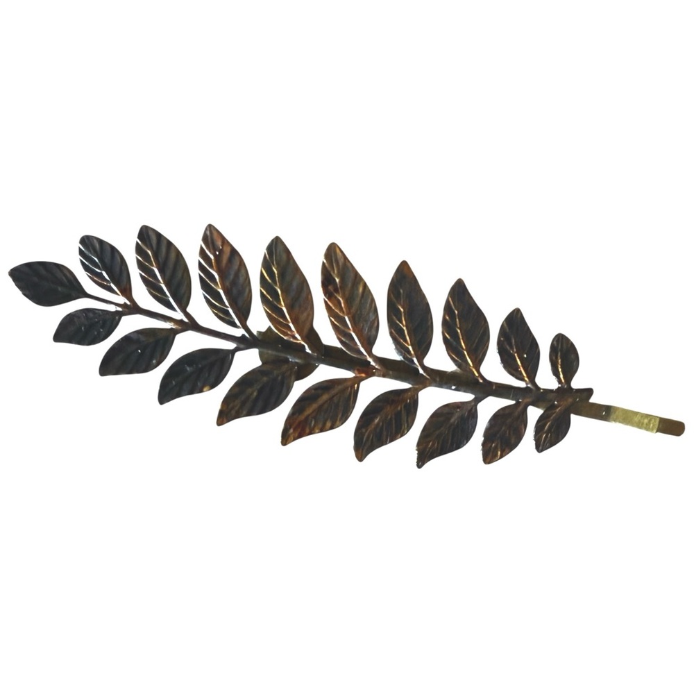 Brown Leaf Hairpin Hair Accessory Bohemian Clip - Picture 4 of 5